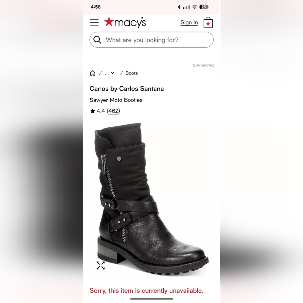 Carlos by Carlos Santana Black Moto Booties